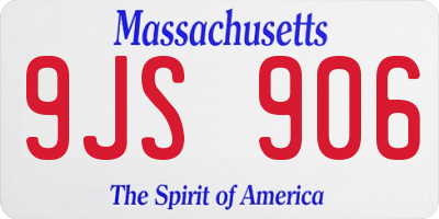 MA license plate 9JS906