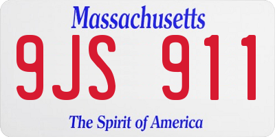 MA license plate 9JS911