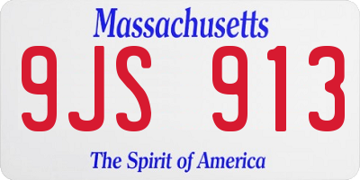 MA license plate 9JS913