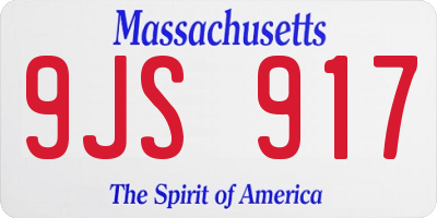 MA license plate 9JS917