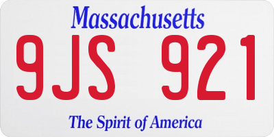 MA license plate 9JS921