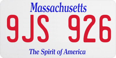 MA license plate 9JS926