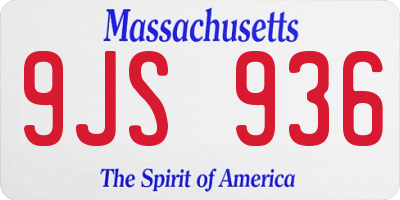 MA license plate 9JS936