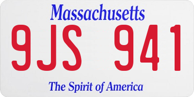 MA license plate 9JS941