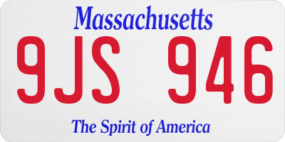 MA license plate 9JS946