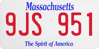 MA license plate 9JS951