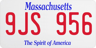 MA license plate 9JS956