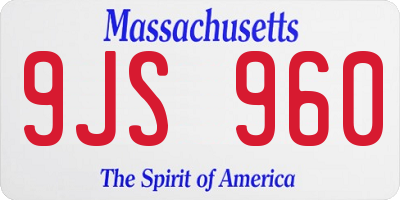MA license plate 9JS960