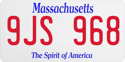 MA license plate 9JS968