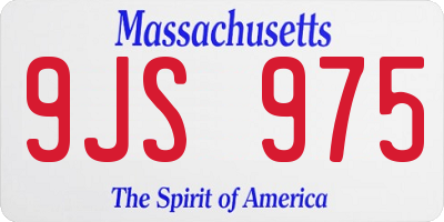 MA license plate 9JS975
