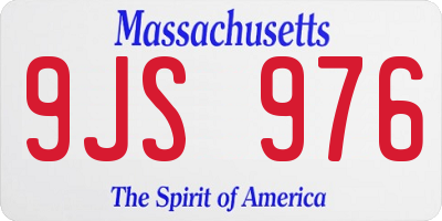 MA license plate 9JS976