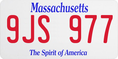 MA license plate 9JS977
