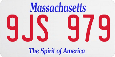 MA license plate 9JS979