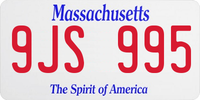 MA license plate 9JS995