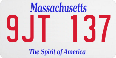 MA license plate 9JT137