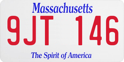 MA license plate 9JT146
