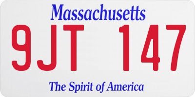 MA license plate 9JT147