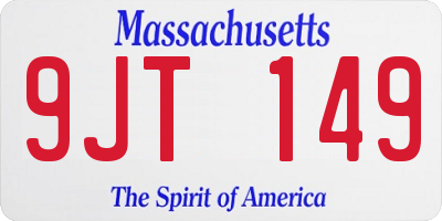 MA license plate 9JT149