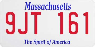MA license plate 9JT161