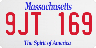 MA license plate 9JT169