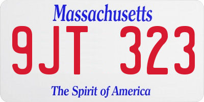 MA license plate 9JT323