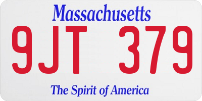 MA license plate 9JT379