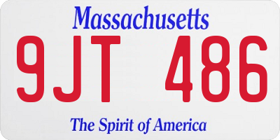 MA license plate 9JT486