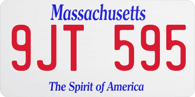 MA license plate 9JT595