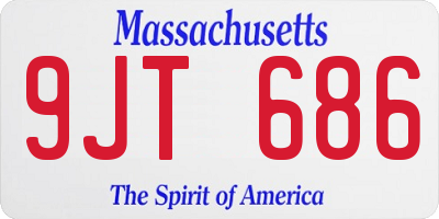 MA license plate 9JT686