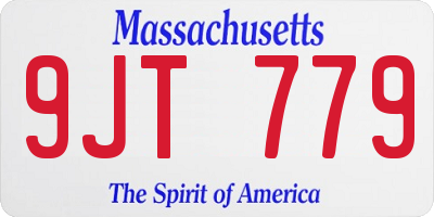 MA license plate 9JT779
