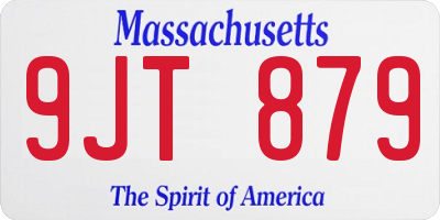 MA license plate 9JT879