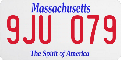 MA license plate 9JU079