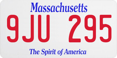 MA license plate 9JU295