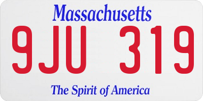 MA license plate 9JU319