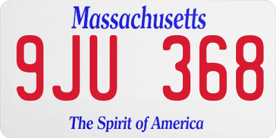 MA license plate 9JU368