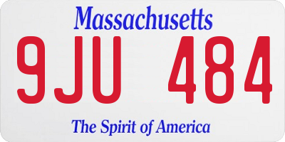 MA license plate 9JU484