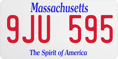 MA license plate 9JU595