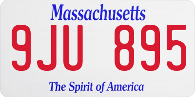 MA license plate 9JU895