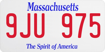 MA license plate 9JU975