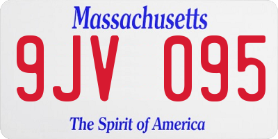 MA license plate 9JV095