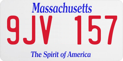 MA license plate 9JV157