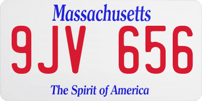 MA license plate 9JV656