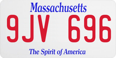 MA license plate 9JV696
