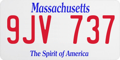 MA license plate 9JV737