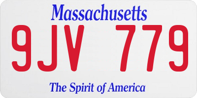 MA license plate 9JV779