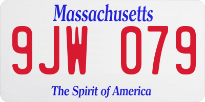 MA license plate 9JW079