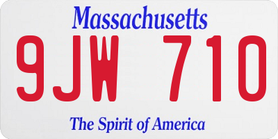MA license plate 9JW710