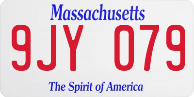MA license plate 9JY079