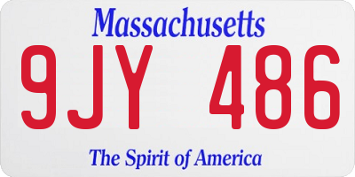 MA license plate 9JY486