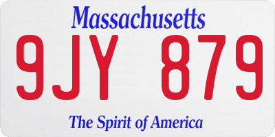 MA license plate 9JY879